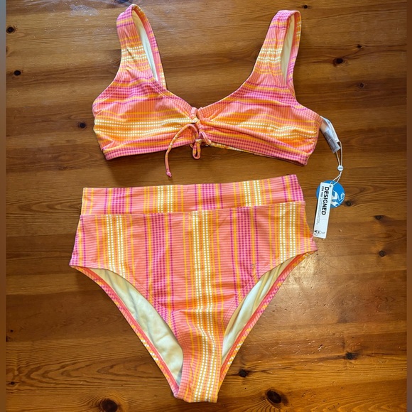 Cupshe Other - NWT Cupshe 1x Vibrant Pink and Orange Bikini